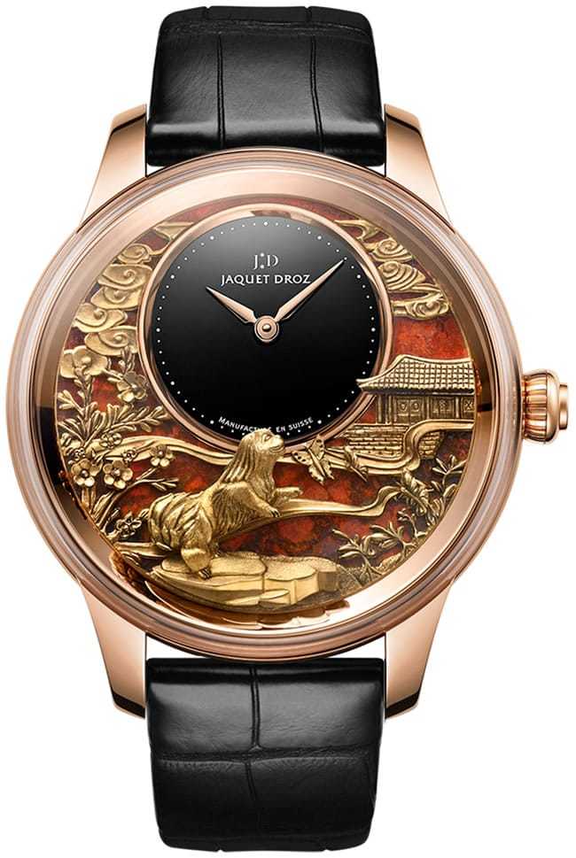 Jaquet Droz Petite Heure Minute Relief Dog Onix Dial