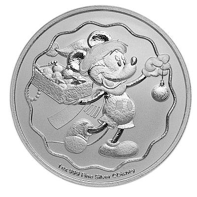 PAMP 1oz Disney Mickey Christmas Silver Coin