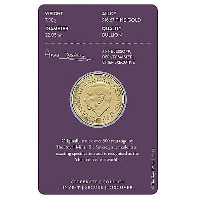2026 Full Gold Sovereign Coin in Certified Packaging