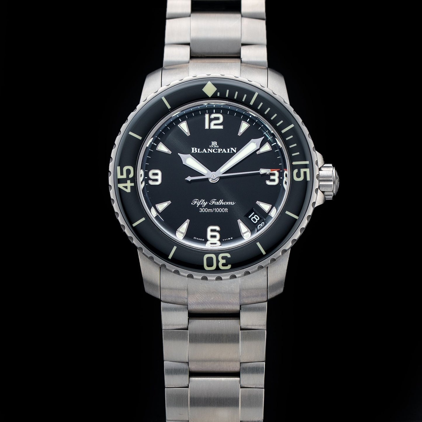 Blancpain 5010 12B30 98S Fifty Fathoms Automatic 42mm Black Dial