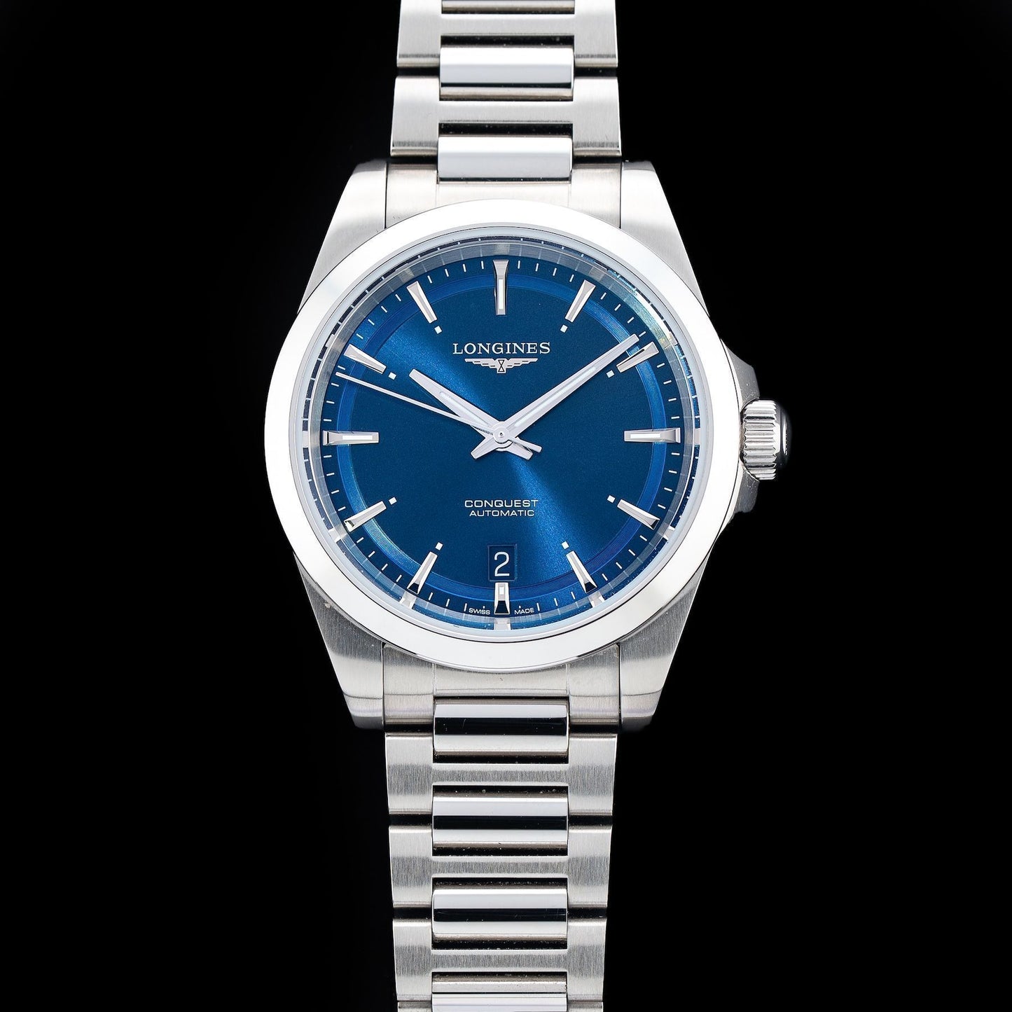 Longines L3.720.4.92.6 Conquest Sunray Blue on Bracelet