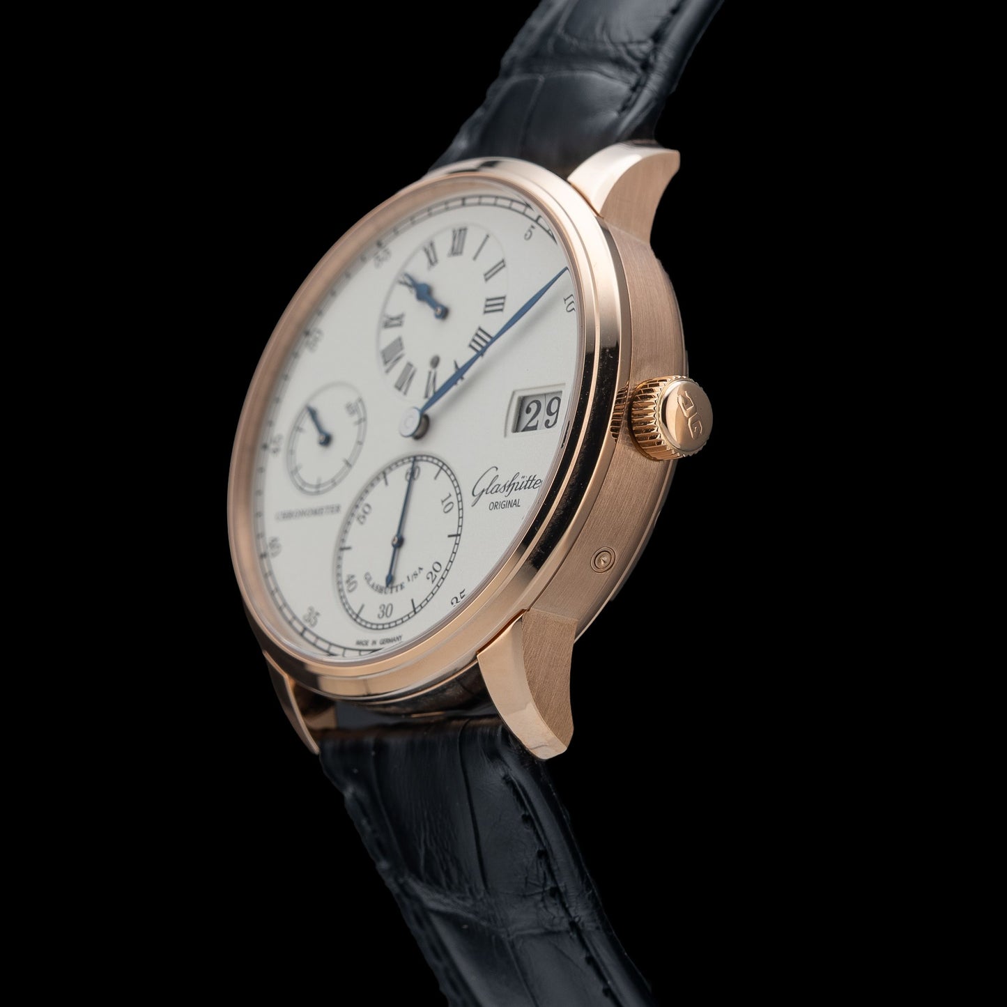 Glash\u00fctte Original Senator Chronometer Regulator Red Gold 1-58-04-04-05-04