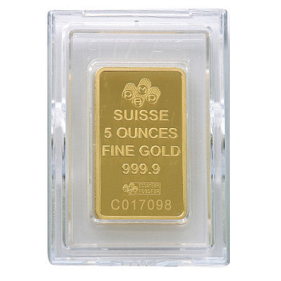 PAMP 5 Ounce Fortuna Gold Bar