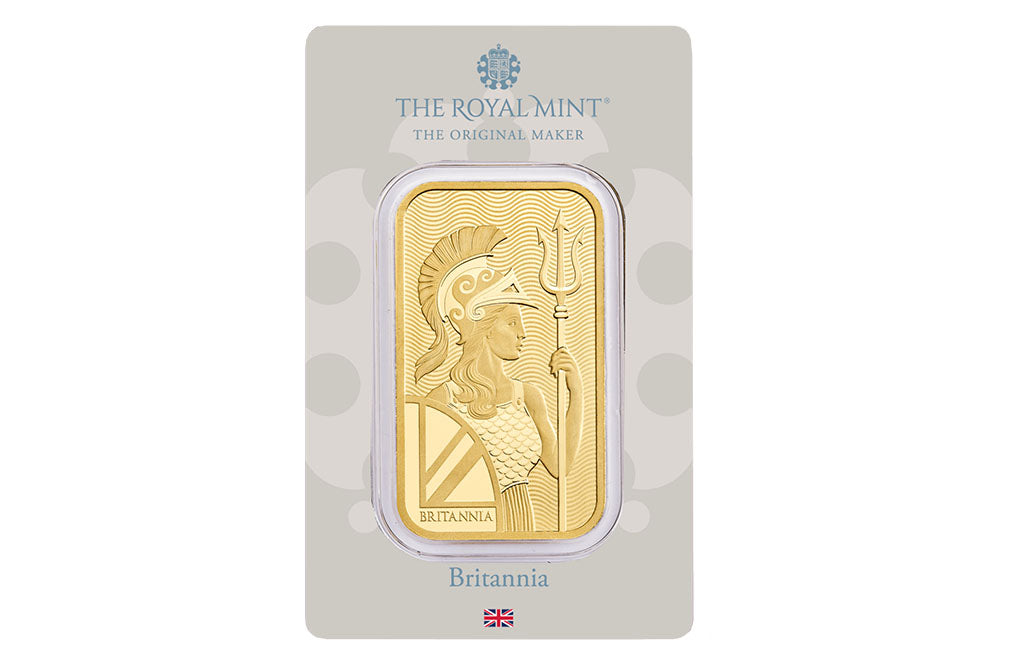 1 oz Britannia Gold Minted Bars (w/ assay)