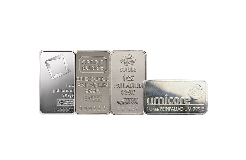 1 oz Palladium Bars