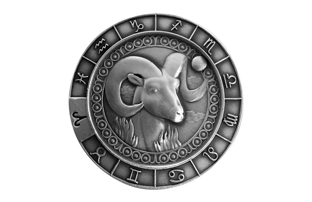 Buy 1 oz Silver Zodiac Aries Round