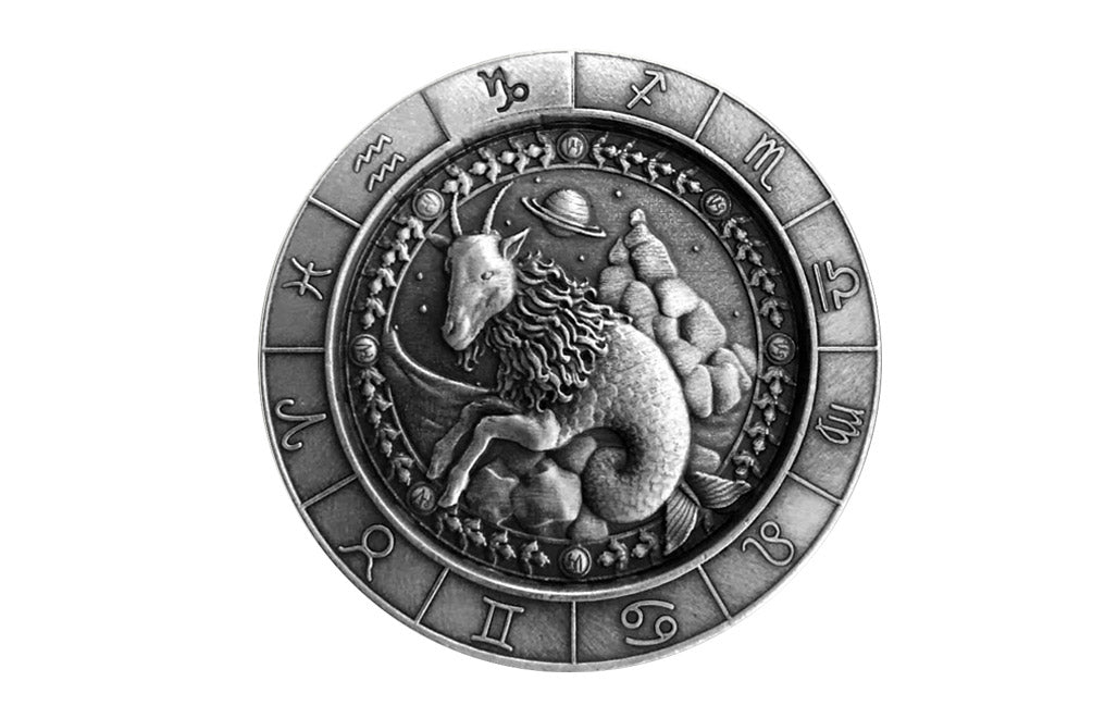 Buy 1 oz Silver Zodiac Capricorn Round