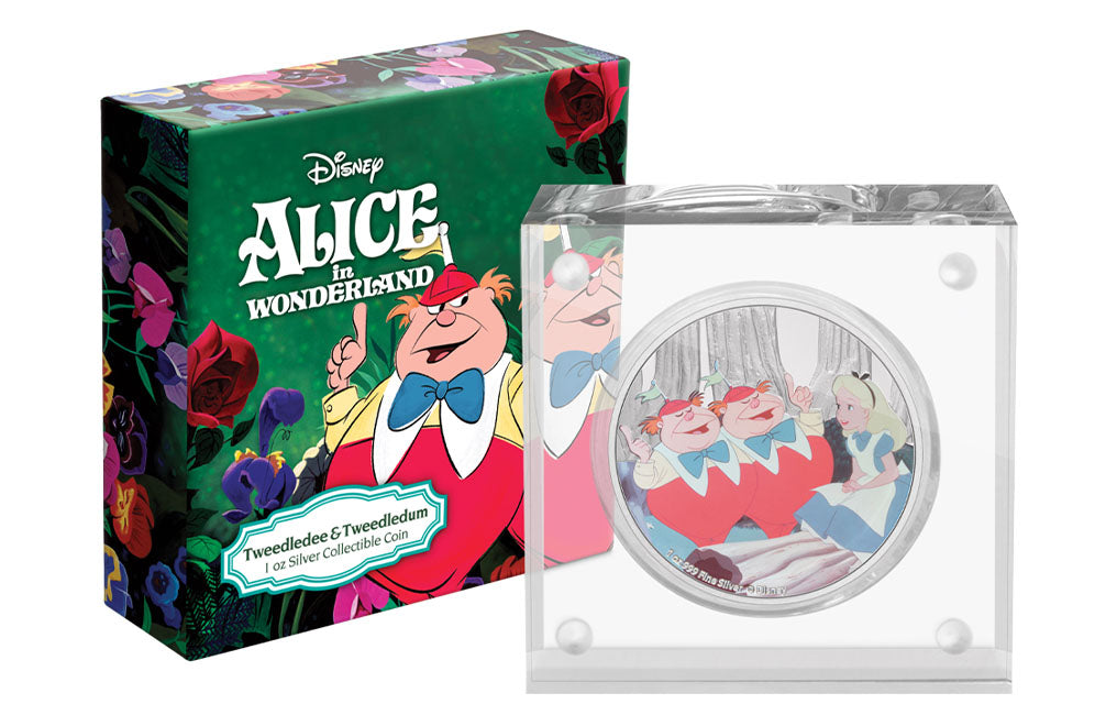Buy 1 oz Silver Alice in Wonderland Tweedledee and Tweedledum Coin (2021)