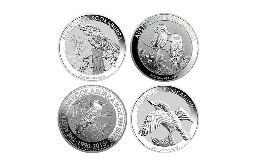 10 oz Silver Australian Kookaburra Coins (Random Year)