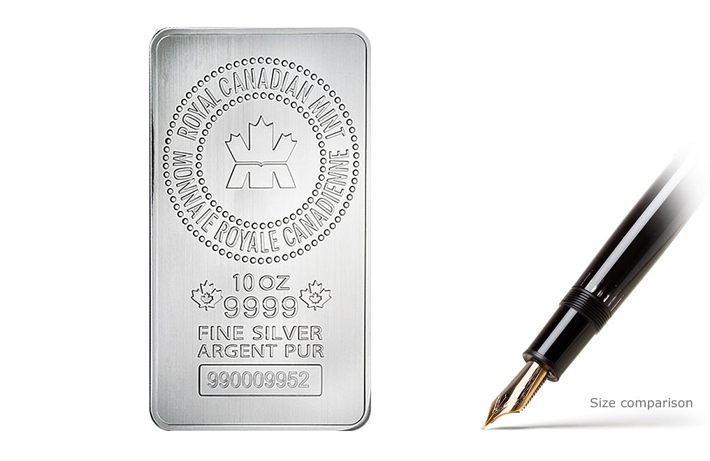 10 oz Royal Canadian Mint Silver Bars