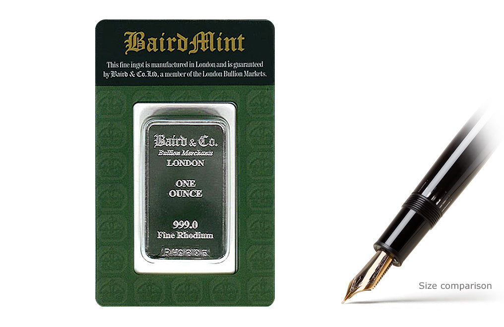 1 oz Rhodium Bars Baird & Co.