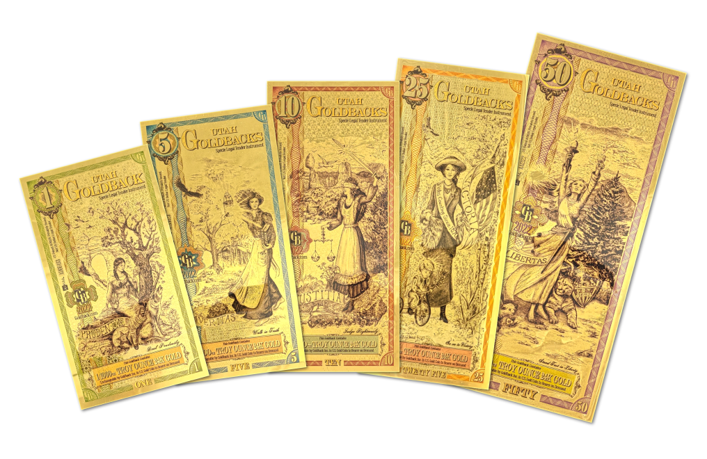 Buy Utah Goldback Gold Notes Full Set 24K