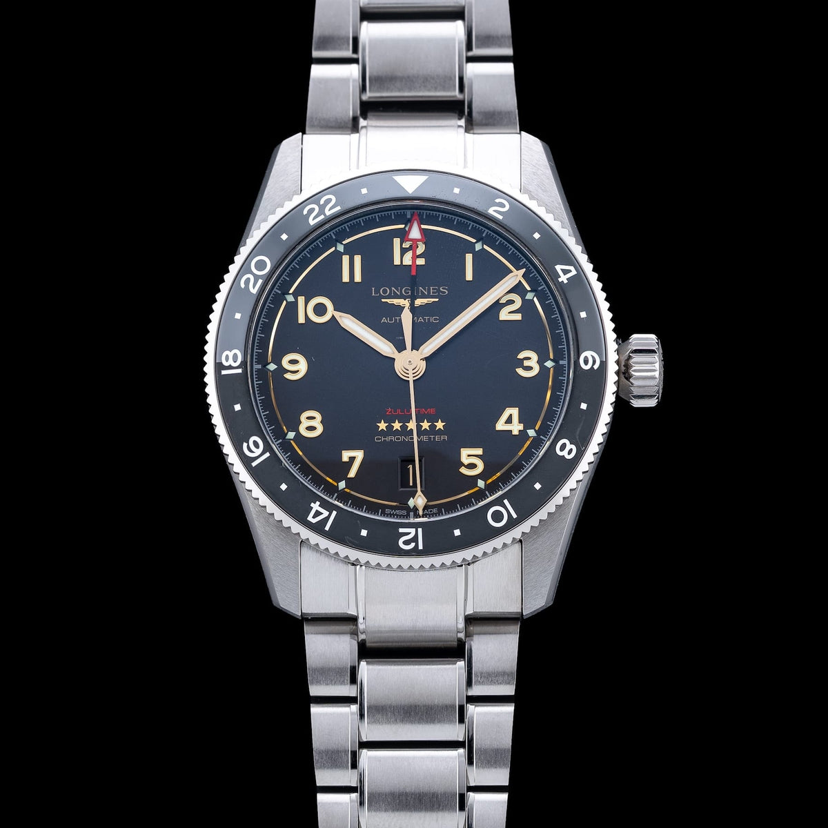 Longines L3.802.1.53.6 Spirit Anthracite Dial On Bracelet