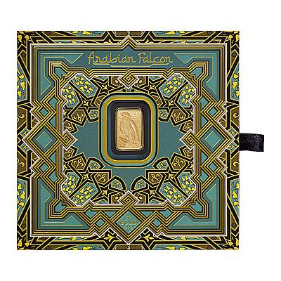 PAMP Arabian Falcon 5 Gram Gold Bar with Box and Frame