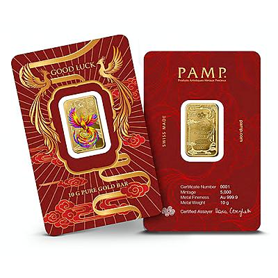 PAMP Suisse Good Luck Phoenix 10g Gold Bar