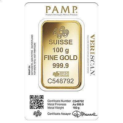 PAMP 100 Gram Gold Bar