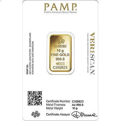 PAMP 10 Gram Gold Bar