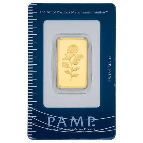 0.5 Ounce PAMP Suisse Gold Bar 999.9 Purity