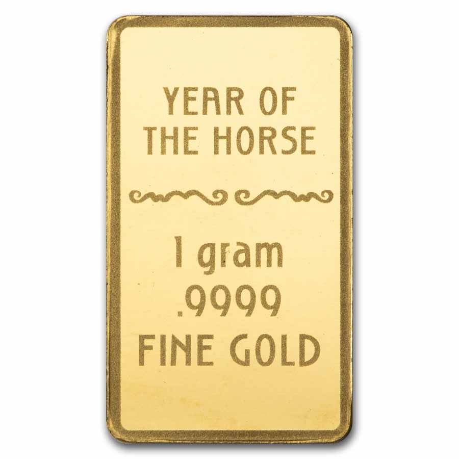 1 gram Gold Bar - 2026 APMEX Year of the Horse (TEP, Series 2)