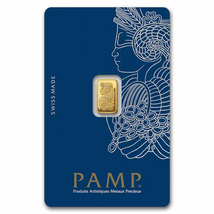 1 gram Gold Bar - PAMP Lady Fortuna VERISCAN™ (In Assay)