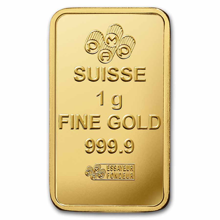 1 gram Gold Bar - PAMP Suisse - Multigram+25 (In Assay)