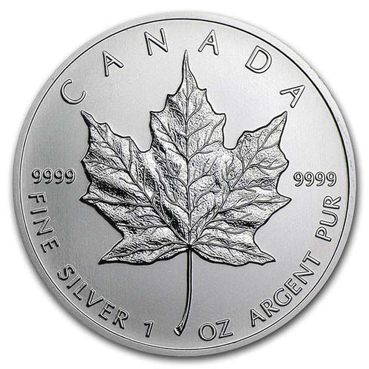 1 oz Canadian Silver Maple Leaf Coin BU (Random Year)
