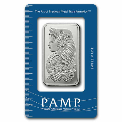 1 oz Silver Bar - PAMP Lady Fortuna (In Assay)