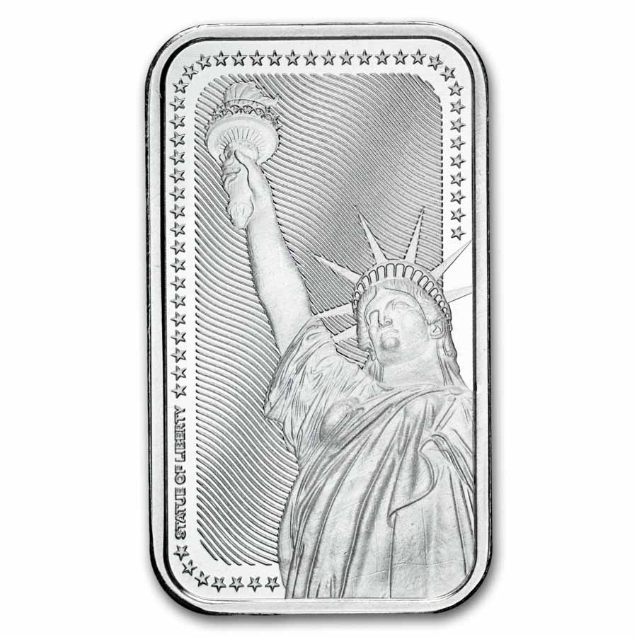 1 oz Silver Bar - Statue of Liberty
