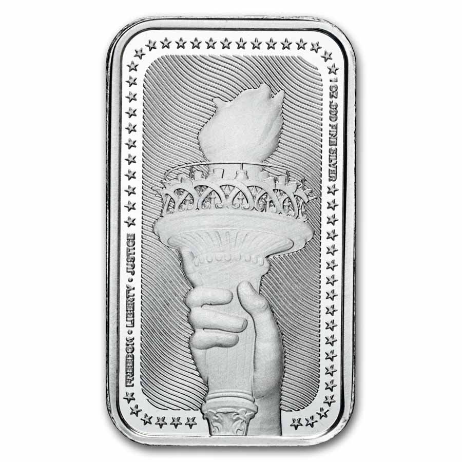 1 oz Silver Bar - Statue of Liberty