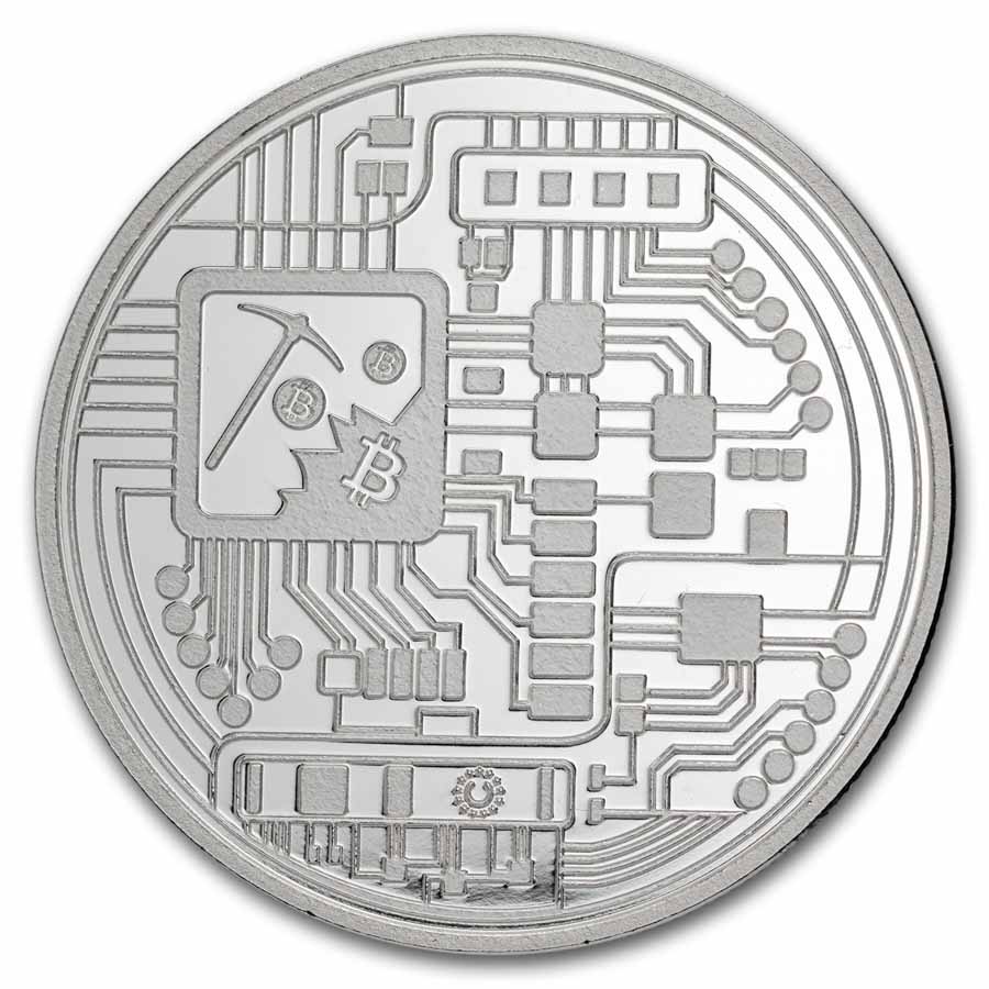 1 oz Silver Round - Bitcoin