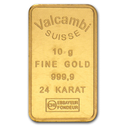 10 gram Gold Bar - Brand Name (w/Assay Card)