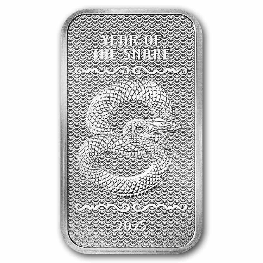 10 oz Silver Bar - 2025 APMEX Year of the Snake (Series 2)