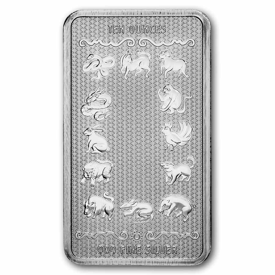 10 oz Silver Bar - 2025 APMEX Year of the Snake (Series 2)