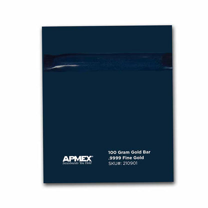 100 gram Cast-Poured Gold Bar - APMEX