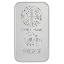 100g Platinum Bar, various manufacturers