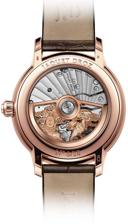 Jaquet Droz Petite Heure Minute Dog Diamonds