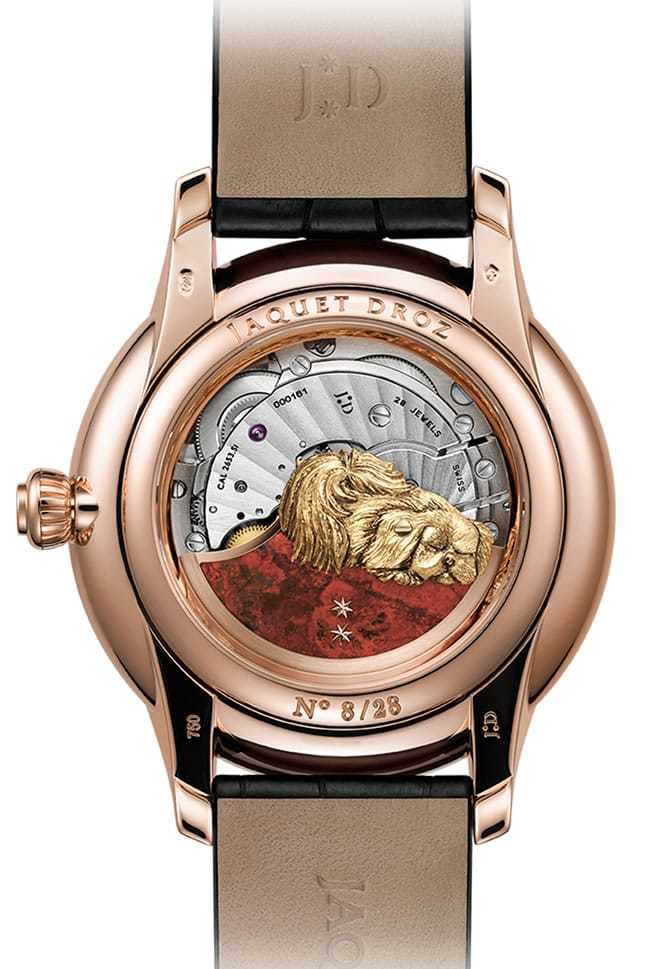 Jaquet Droz Petite Heure Minute Relief Dog Onix Dial