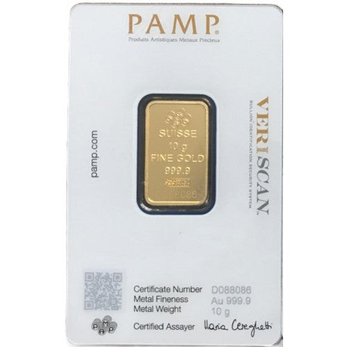 10g PAMP Suisse Gold Bar: Secure Your Wealth with Gold Trade Dubai 10 Gm PAMP Suisse Gold bar 999.9 Purity
