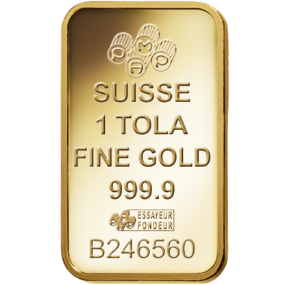 1 Tola PAMP Suisse Gold bar 999.9 Purity