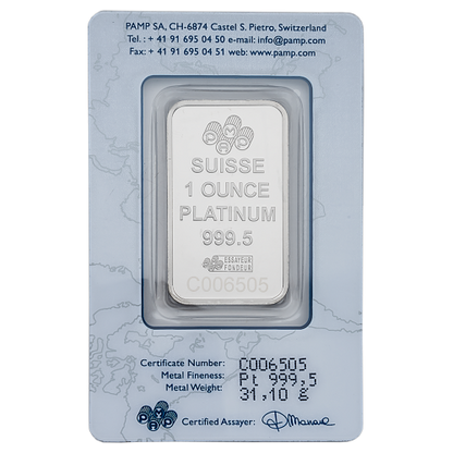 1 Ounce PAMP Suisse Platinum Bar