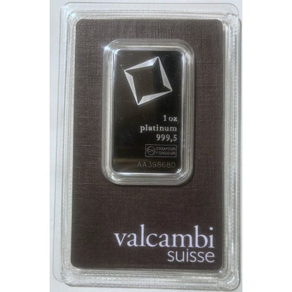 1 Ounce Valcambi Suisse Platinum Bar