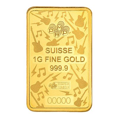 PAMP Suisse Fender 80th Anniversary 1g Gold Bar