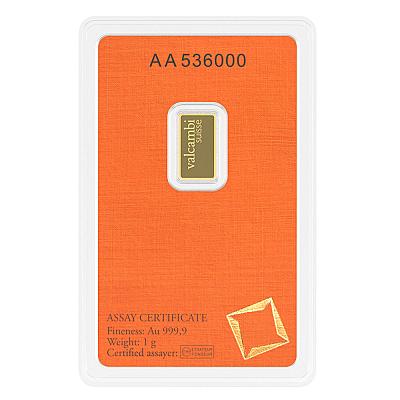 Valcambi Suisse 1 Gram Gold Bar