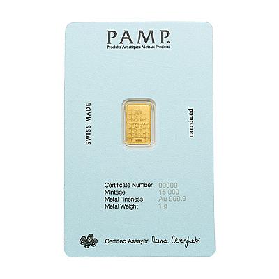 PAMP Suisse Diego Maradona Hand of God 1g Gold Bar