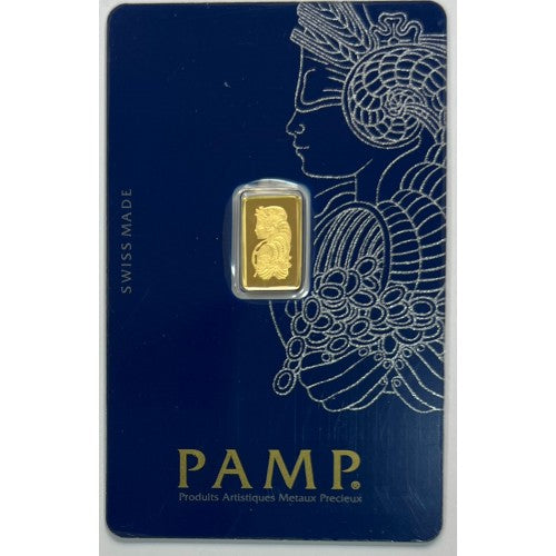 1 Gm PAMP Suisse Gold Bar 999.9 Purity
