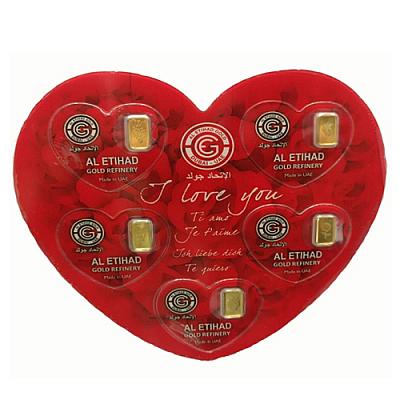 Al Etihad Valentine's Gold Bar Set – 5 x 1g