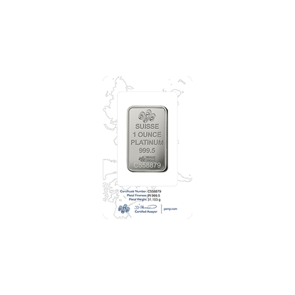 1oz Platinum PAMP Fortuna Bar