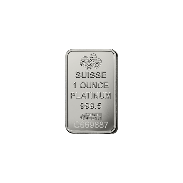 1oz Platinum PAMP Fortuna Bar