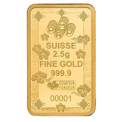 PAMP Lucky Cat 2.5g Gold Bar