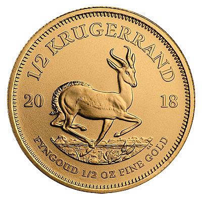 2018 1/2oz South African Krugerrand Gold Coin